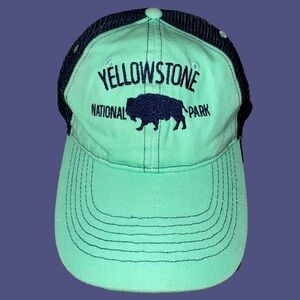 Yellowstone National Park Mint Green and Navy Cap